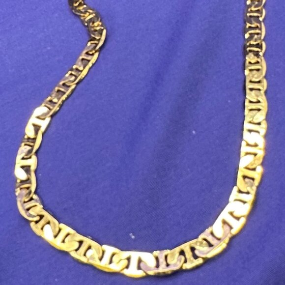 14KGP Mariner Link Chain Necklace Unisex Gold-Plated - Picture 2 of 14